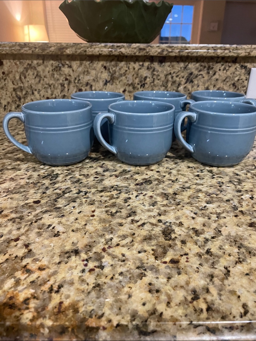 Threshold Blue Stoneware Mugs - Set of 6